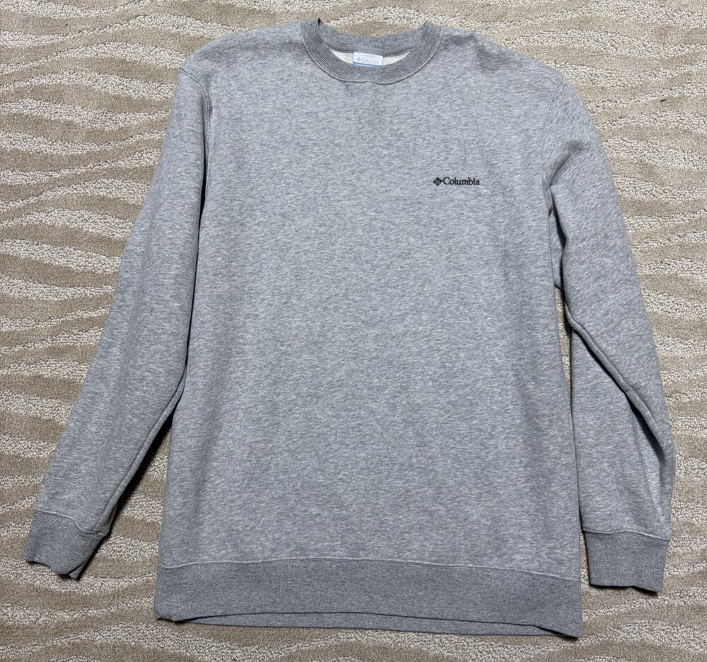 Columbia Hart Mountain Crewneck Cozy Sweatshirt Heather Gray Size L NWOT